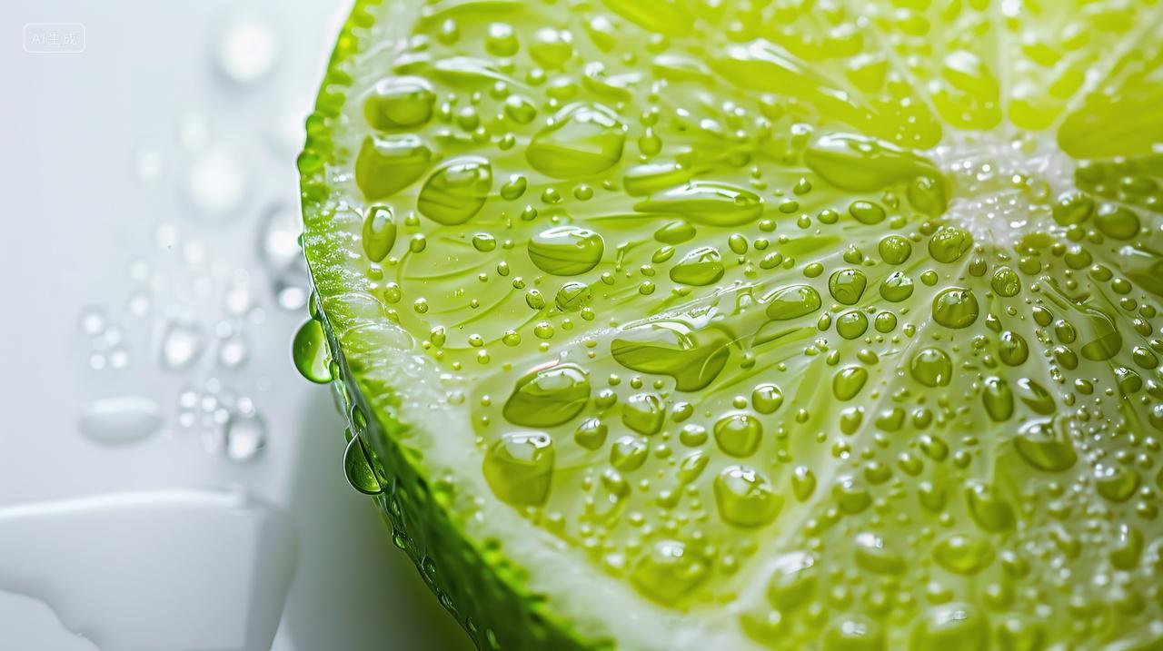 一个冒水珠的柠檬二十四节气大暑