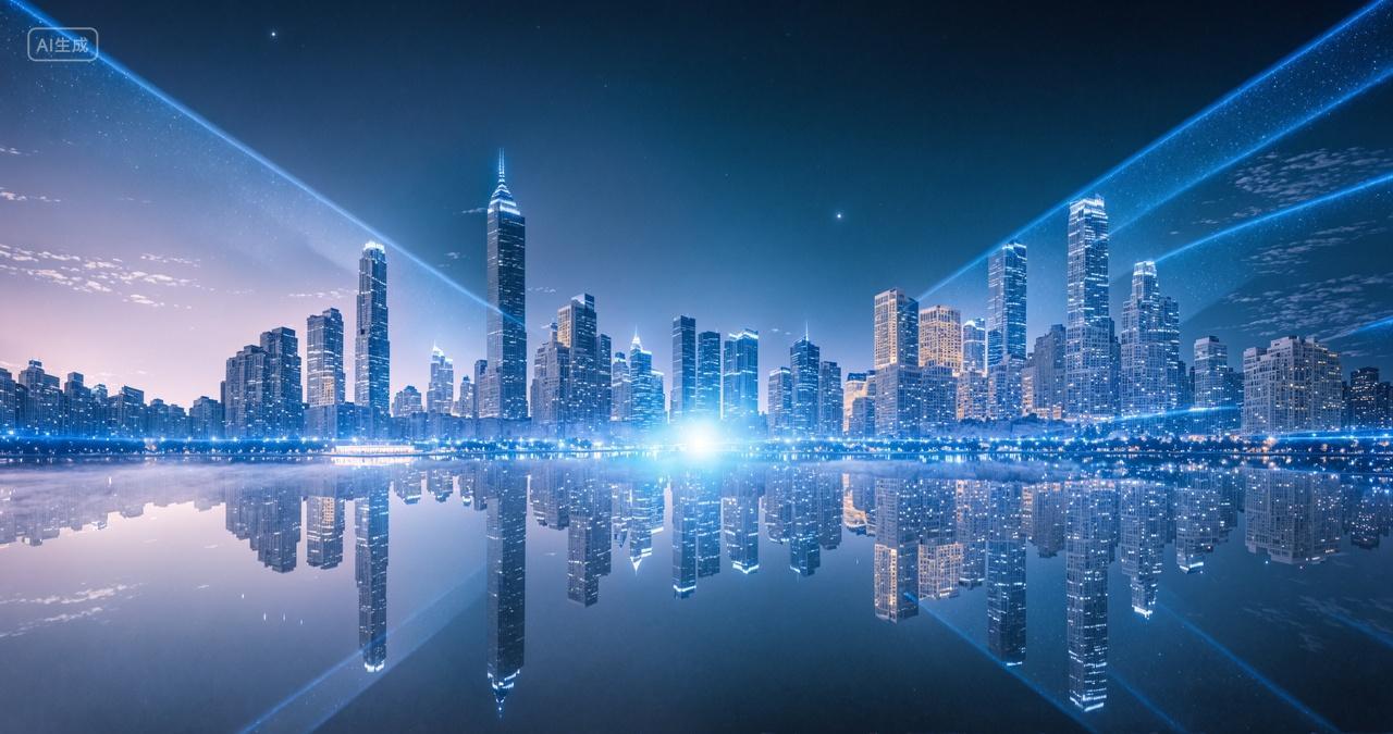 智慧科技城市建筑背景