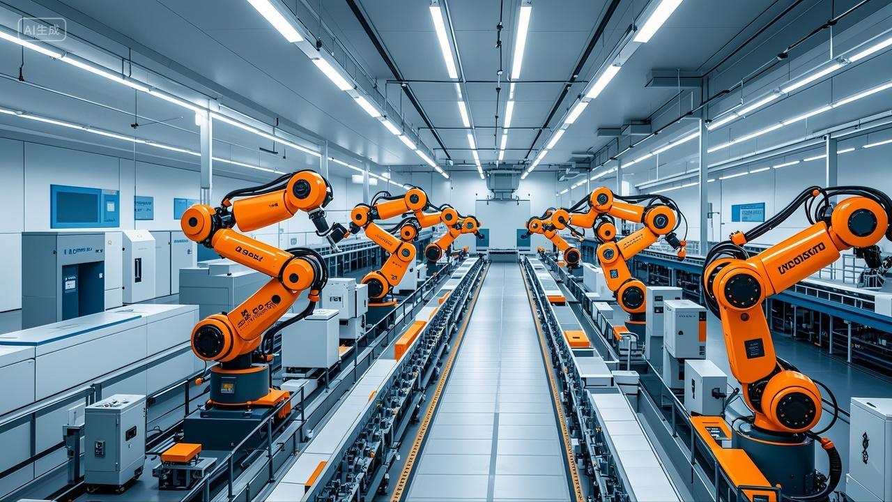机器流水线AI智能化工厂现代工厂科技