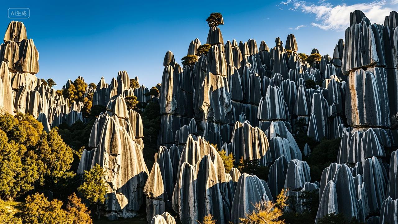 云南昆明石林地质公园景区旅游