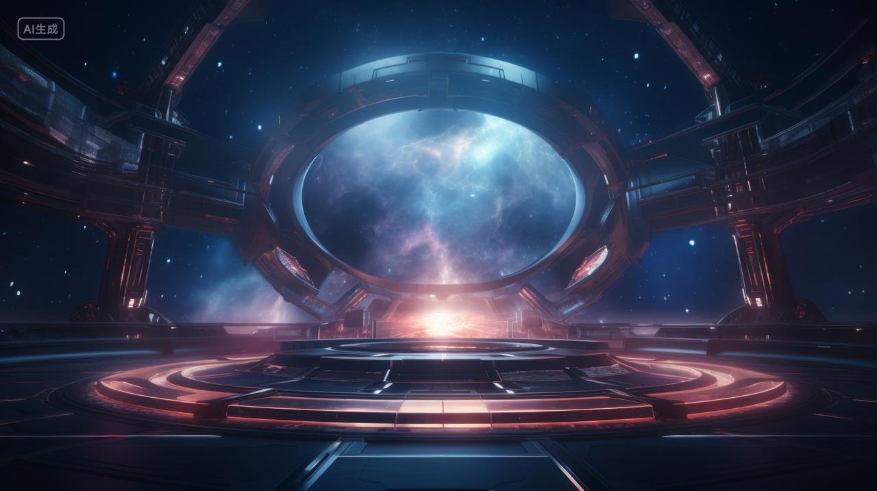 星际空间站，未来科技场景