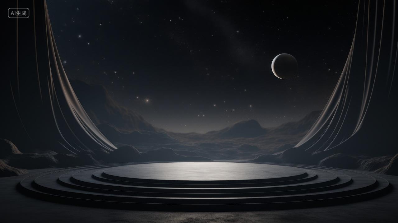 月色下的圆形舞台