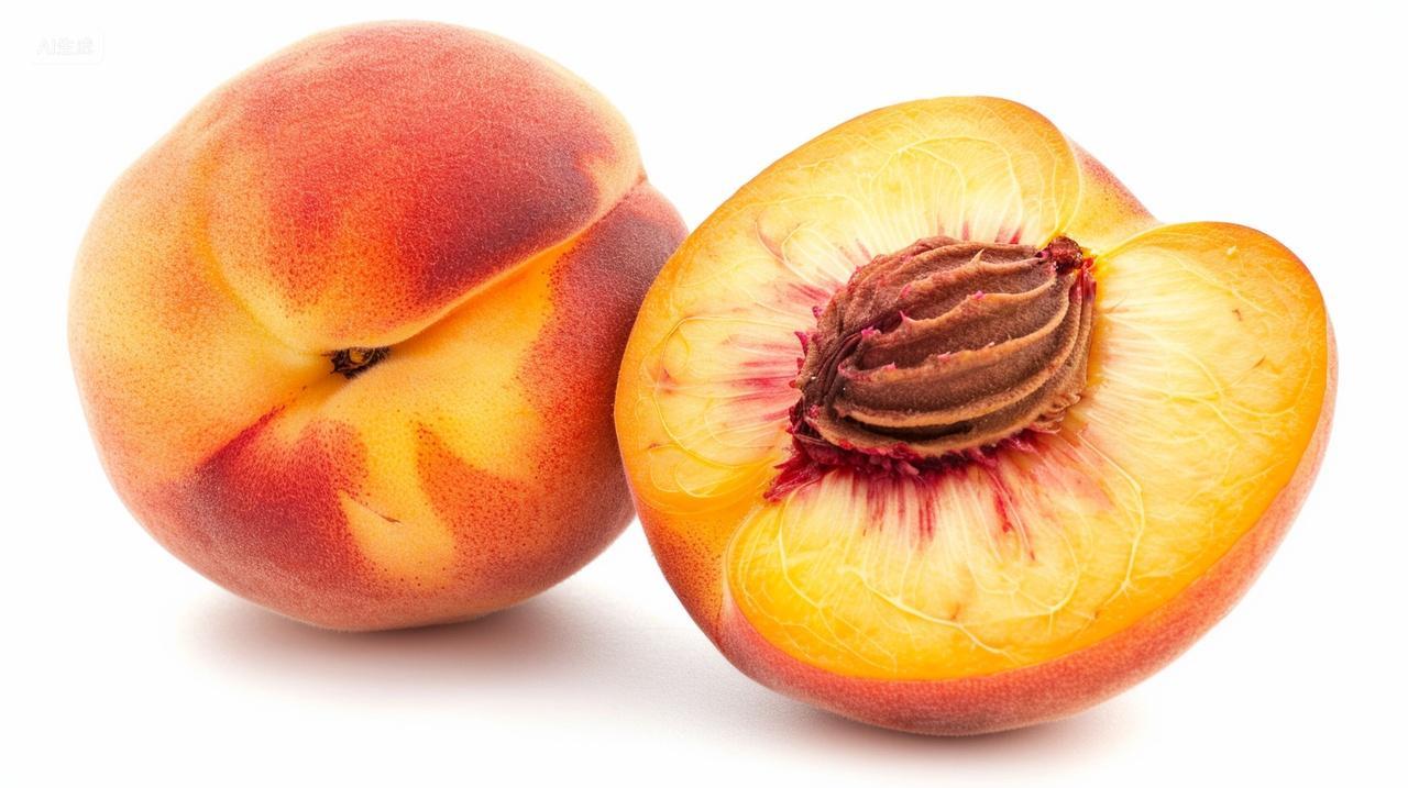 桃子水果生鲜果蔬白底图