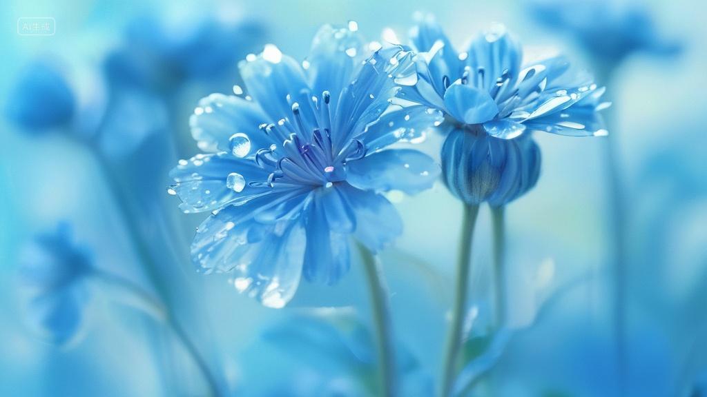 壁纸背景花朵治愈系插画