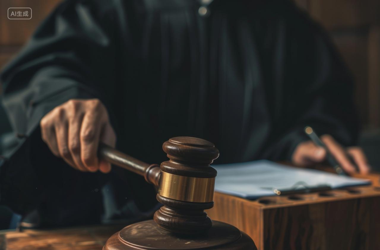 手握木槌敲响正义法律律师