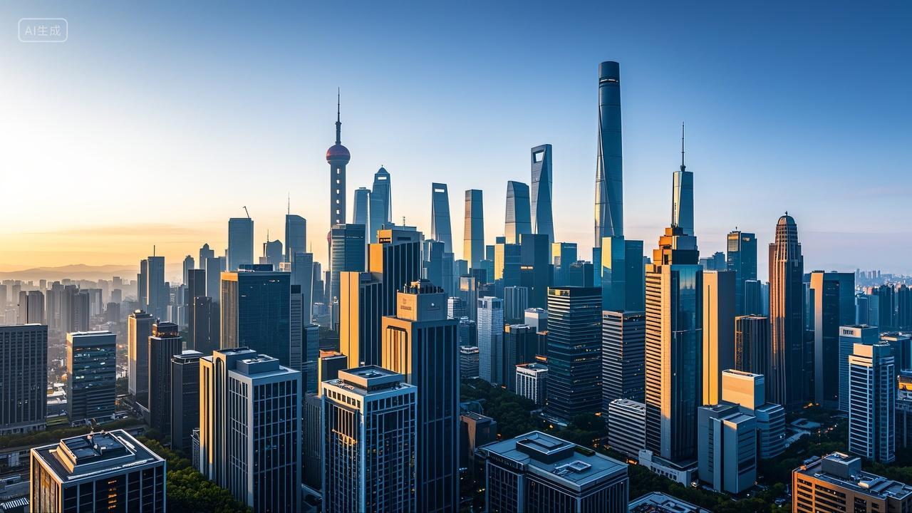 现代化建筑现代城市高楼大厦写字楼办公楼智慧科技城市背景