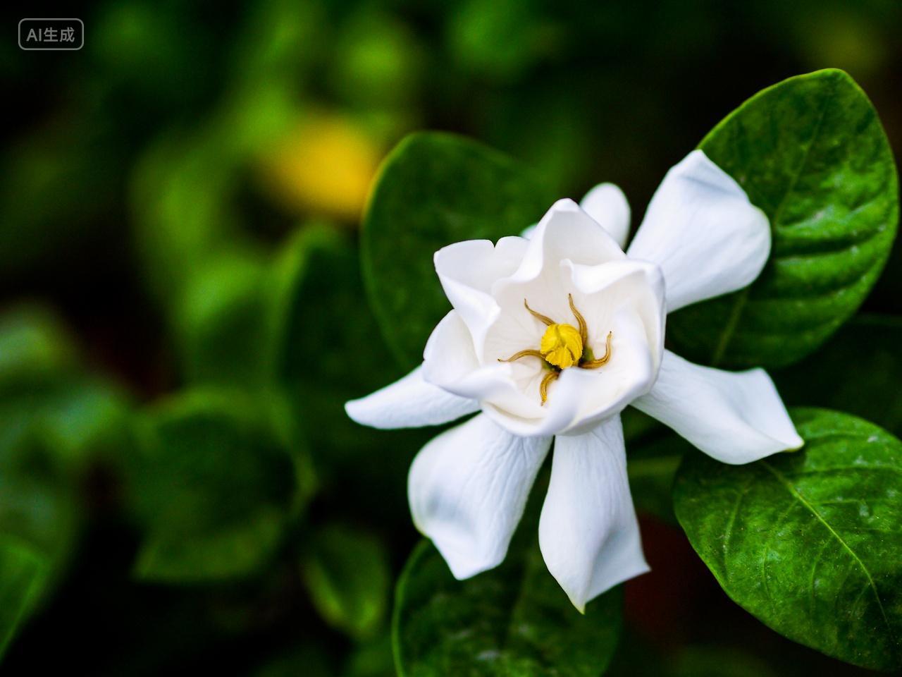 白色栀子花狗牙花清香盛开盛放夏天夏至