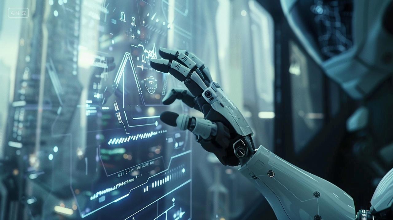 未来科技虚拟用户界面科技背景AI智能机器人互联网科技