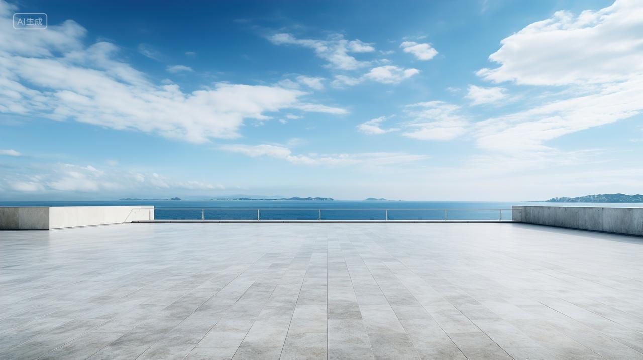 高级简约室外露台背景