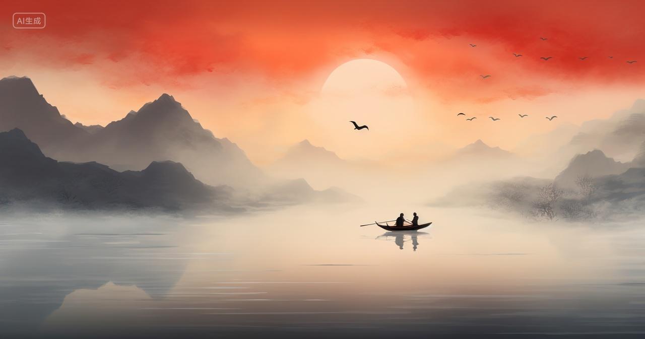 高级简约中式水墨画