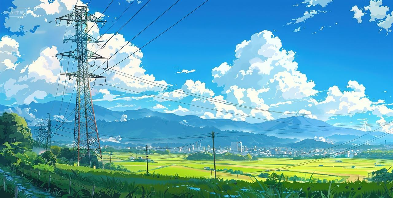 高级简约蓝天草地