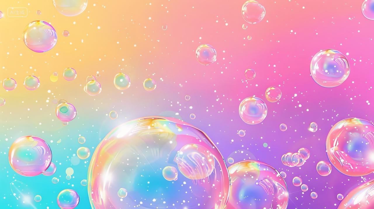 多彩绚丽的泡泡背景