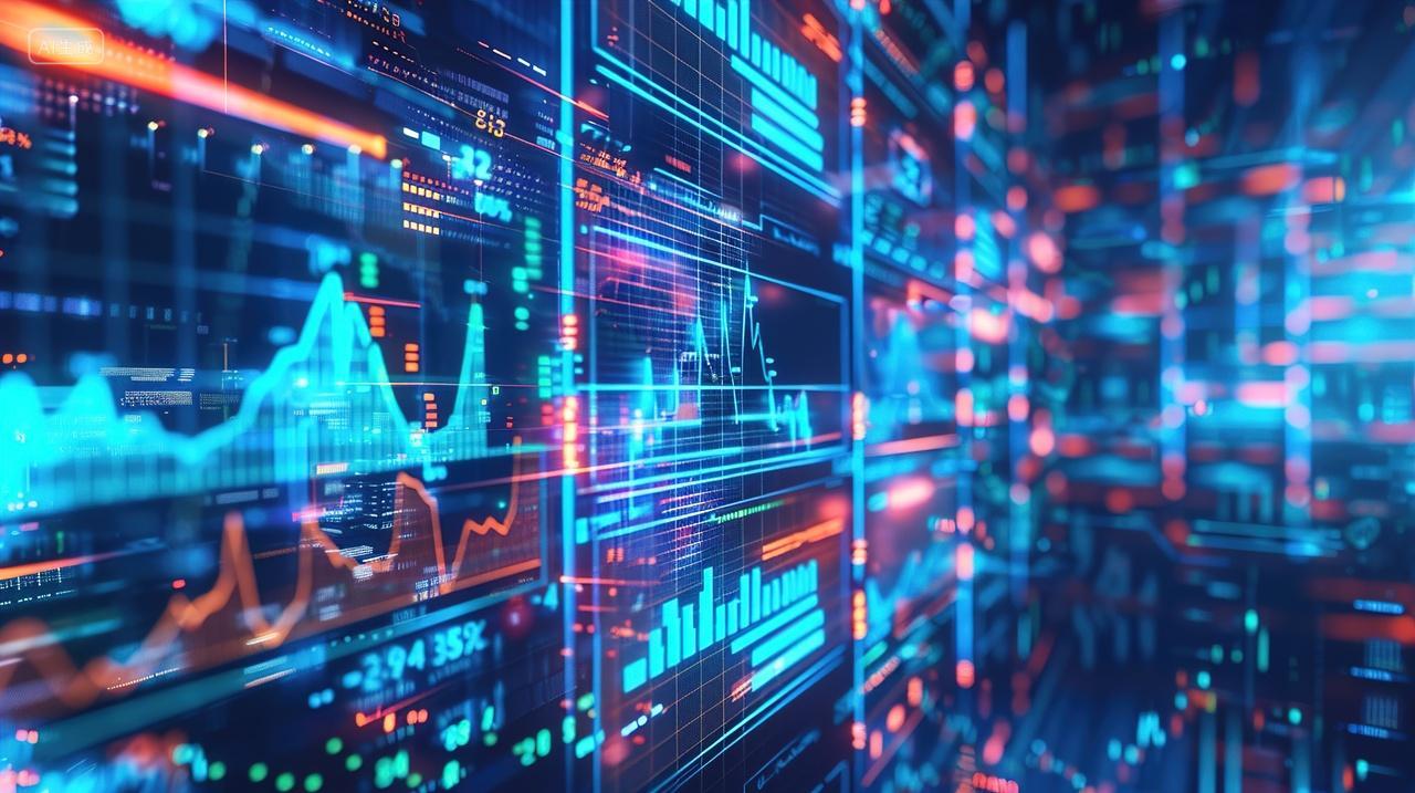 高级简约信息背景金融科技背景