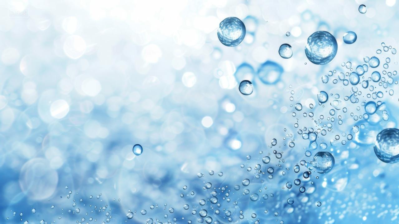 蓝色背景水珠水滴背景素材