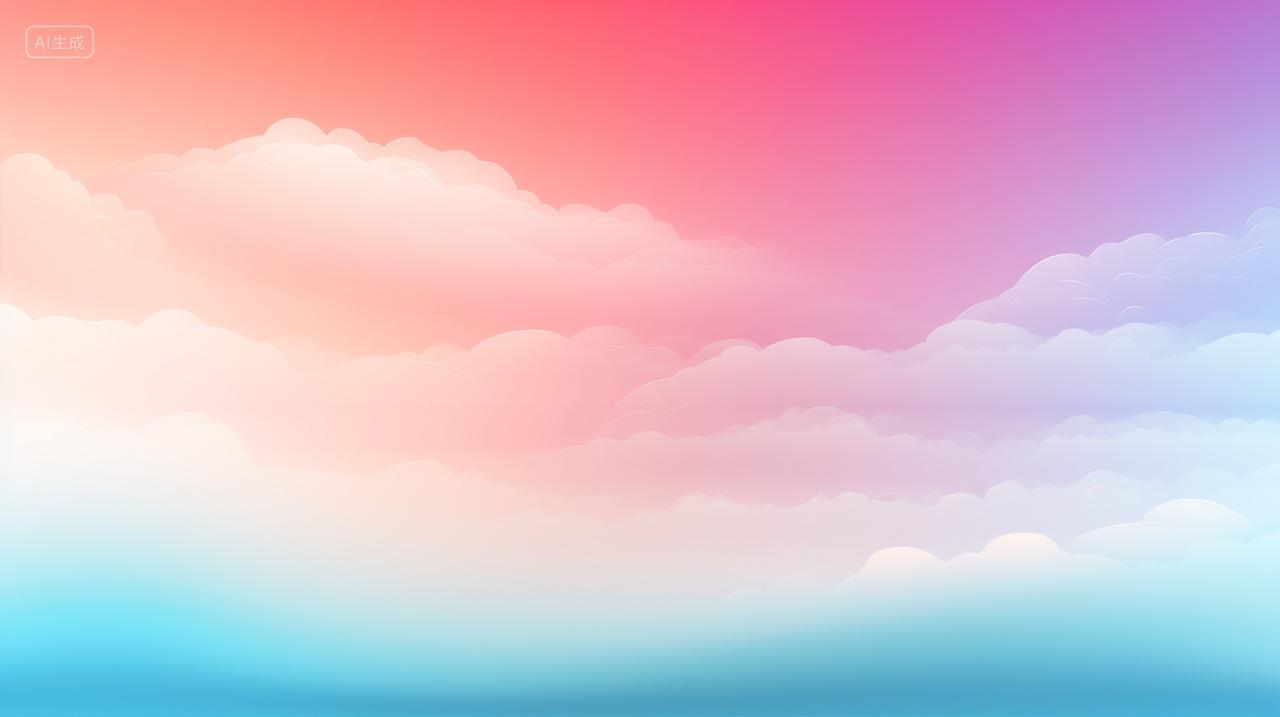 多彩的云层和舒适的天气