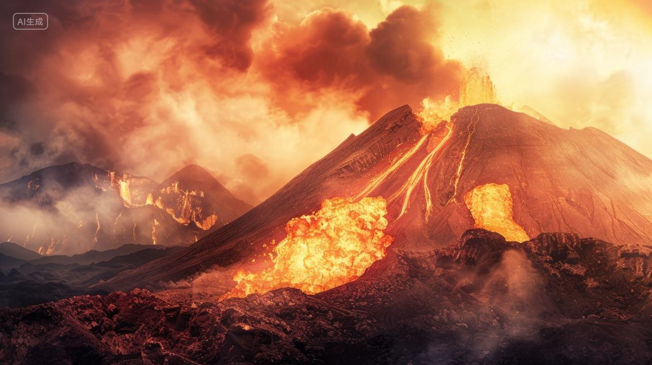 火山喷发场景