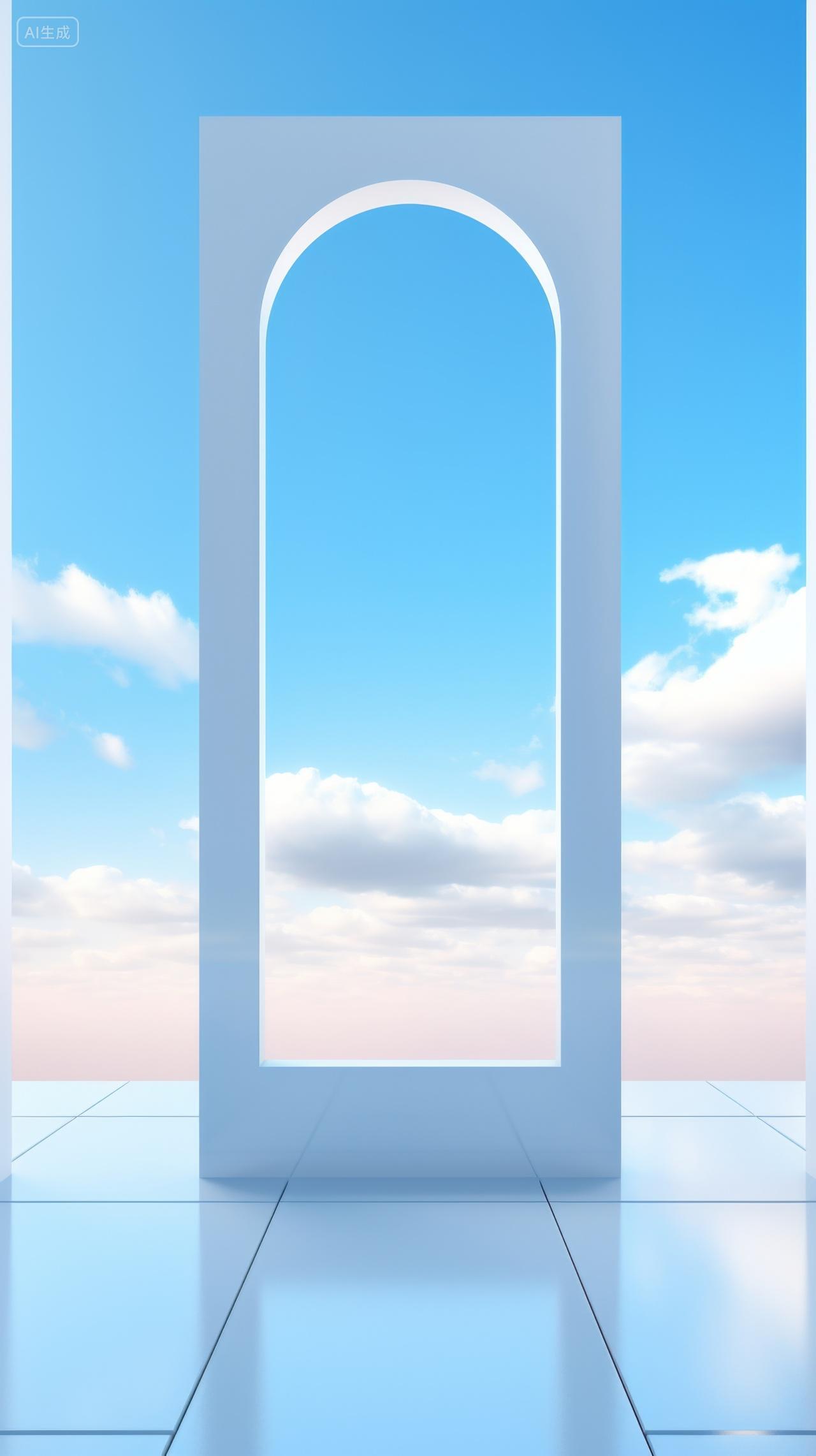 极简概念场景，高端地产背景