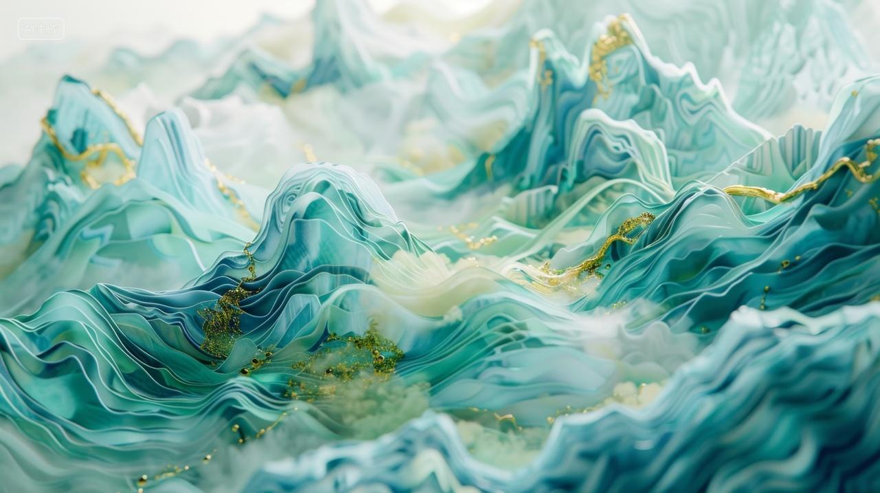 梦幻唯美中国风山水意境插图