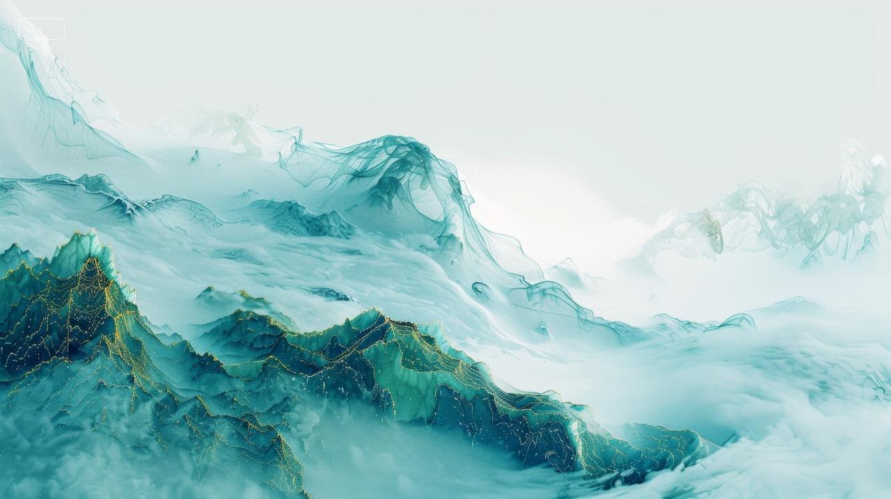 梦幻唯美中国风山水意境插图