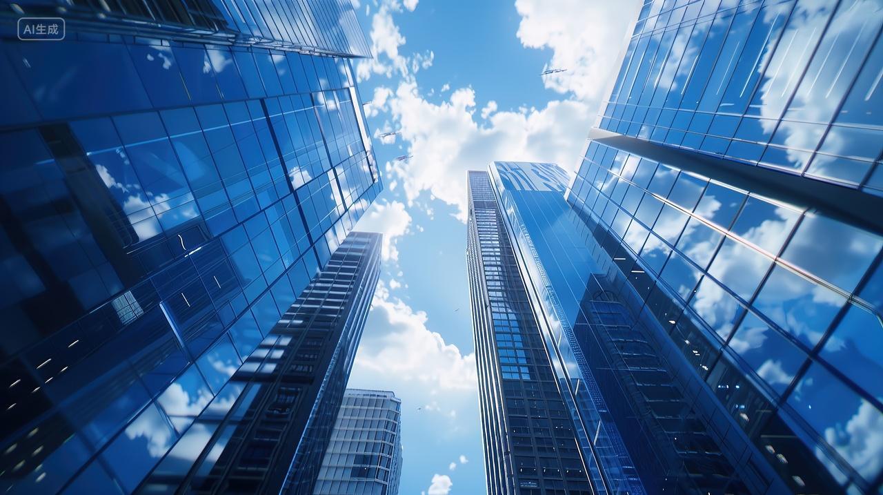 创意抽象空间企业文化建筑背景