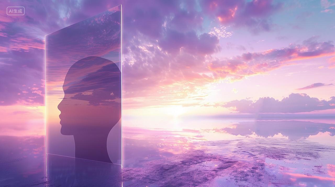 紫色抽象艺术空间企业文化背景