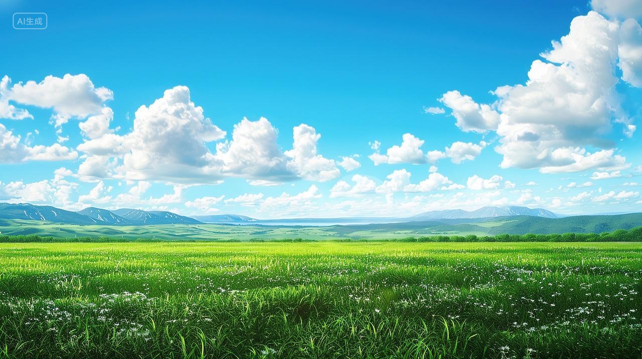 草原风景牛羊马