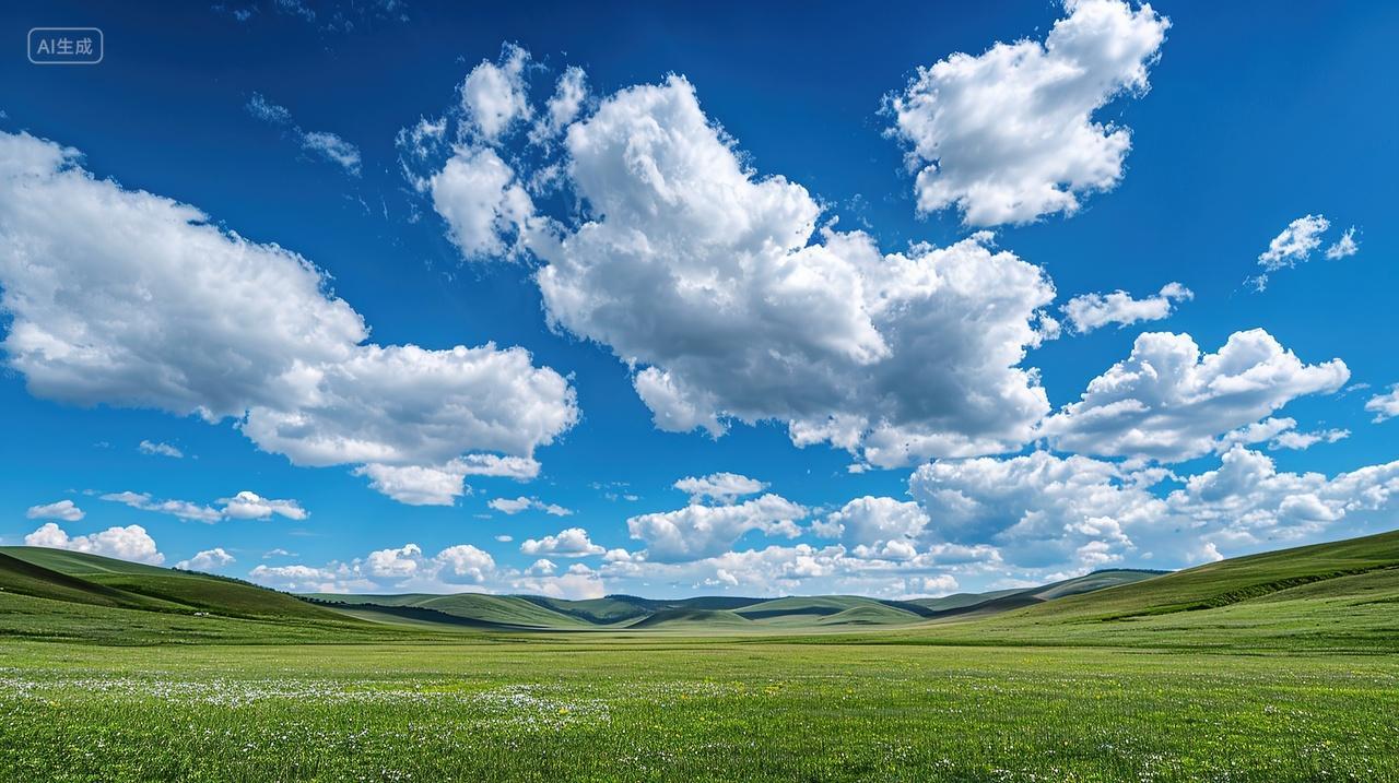 草原风景牛羊马