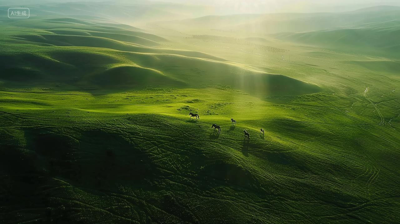 草原风景牛羊马