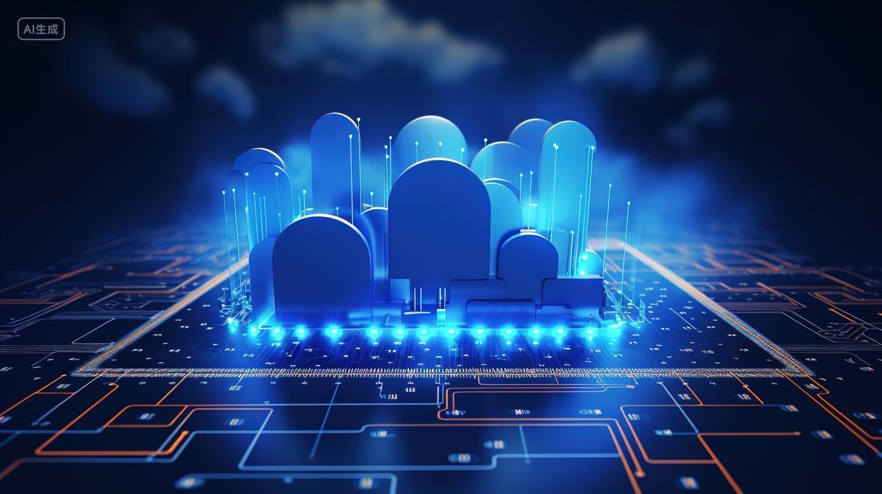 高级简约芯片概念背景