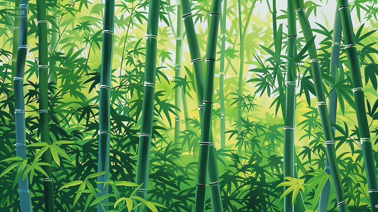 夏至二十四节气夏天竹林竹叶竹子