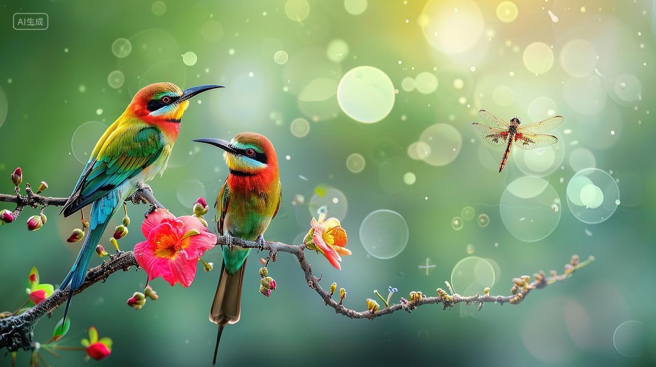 夏至二十四节气夏天鸟昆虫