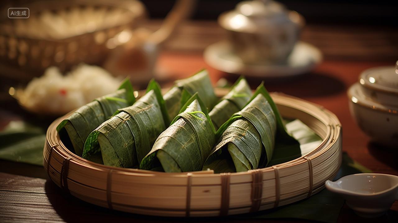 端午粽子糯米美食节日端午节温馨纪念素材插画