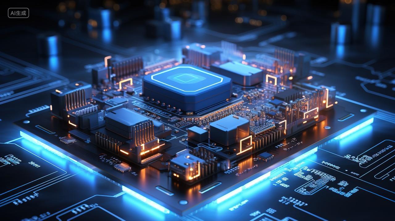 高级简约芯片背景