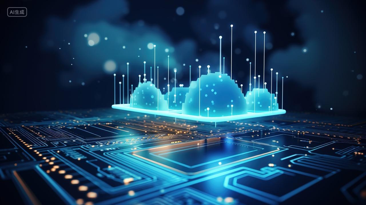 高级简约芯片智能背景