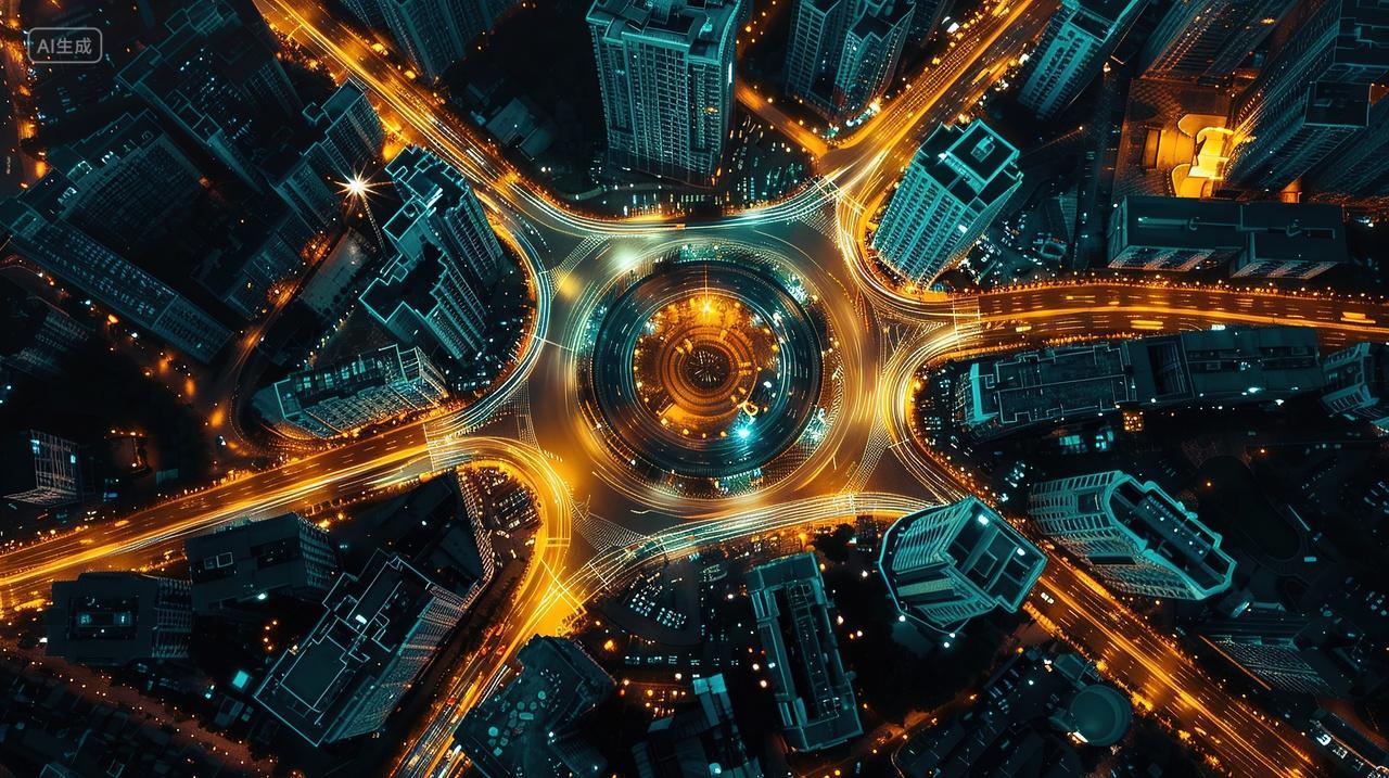 城市建筑鸟瞰背景