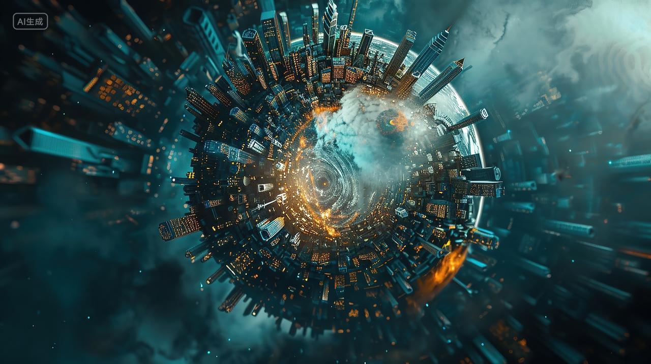 城市建筑鸟瞰背景