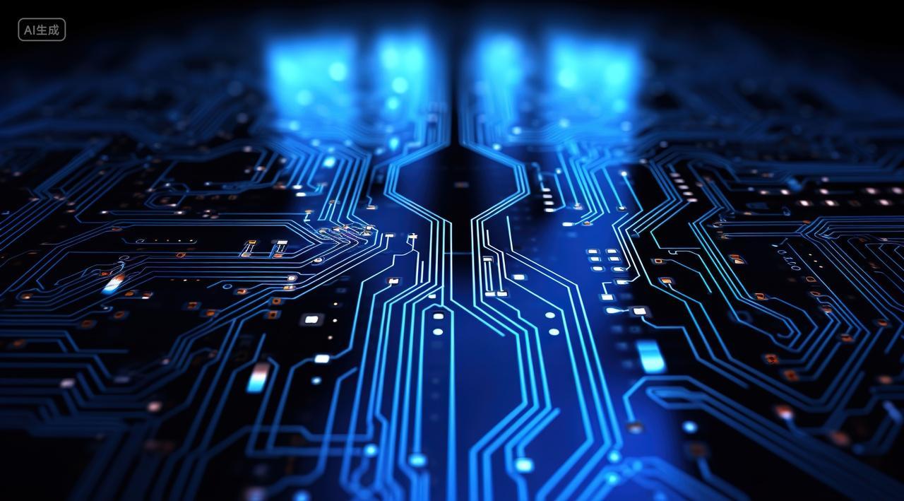 高级简约芯片电路背景