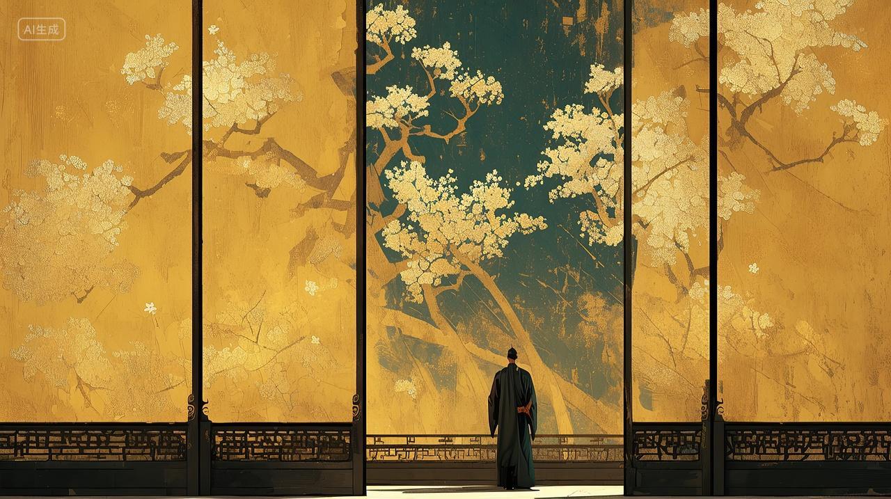 复古建筑门窗国风背景