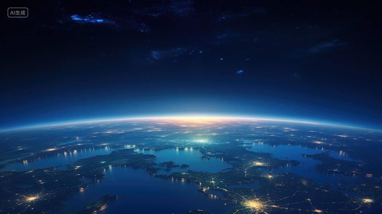 高级简约概念地球科技地球背景图