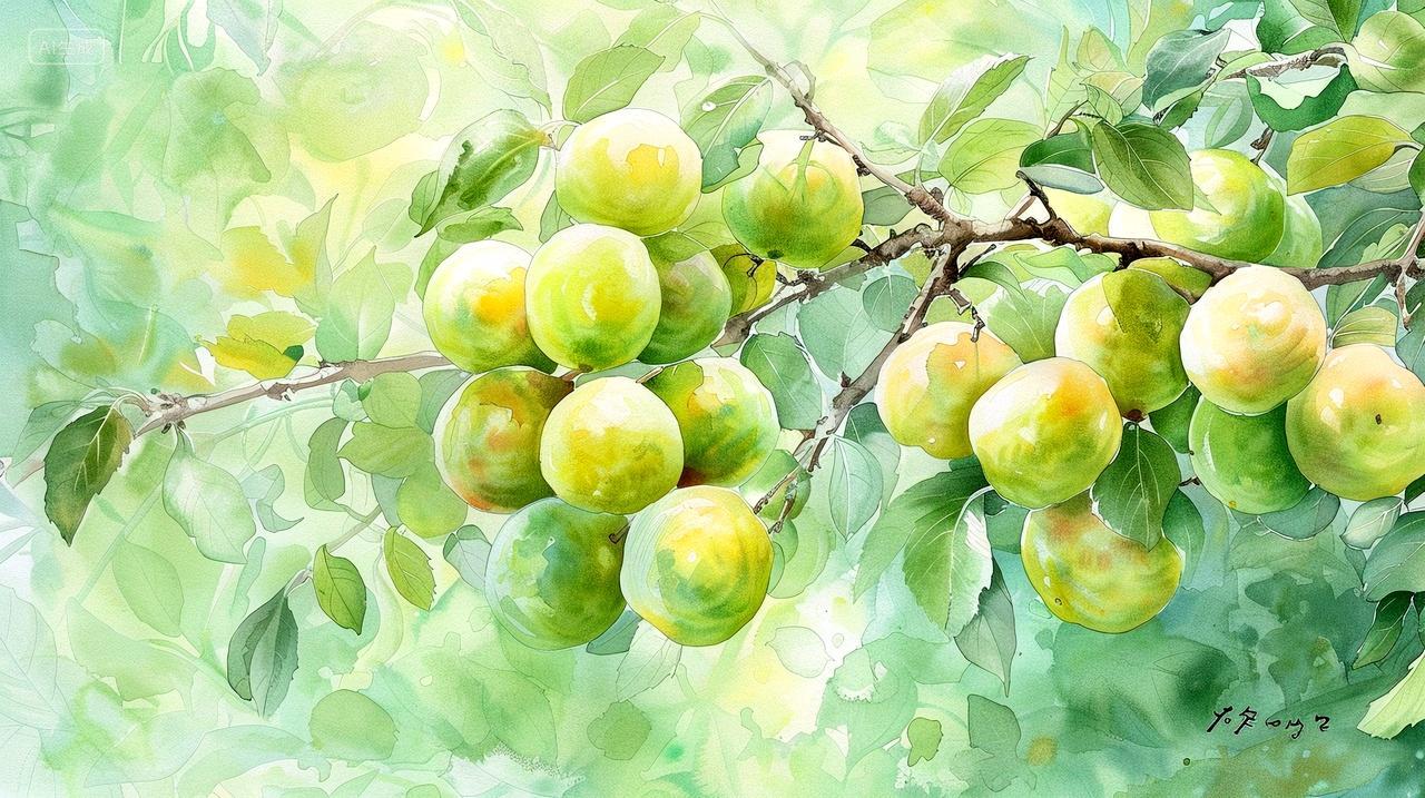 二十四节气芒种青梅水果梅子
