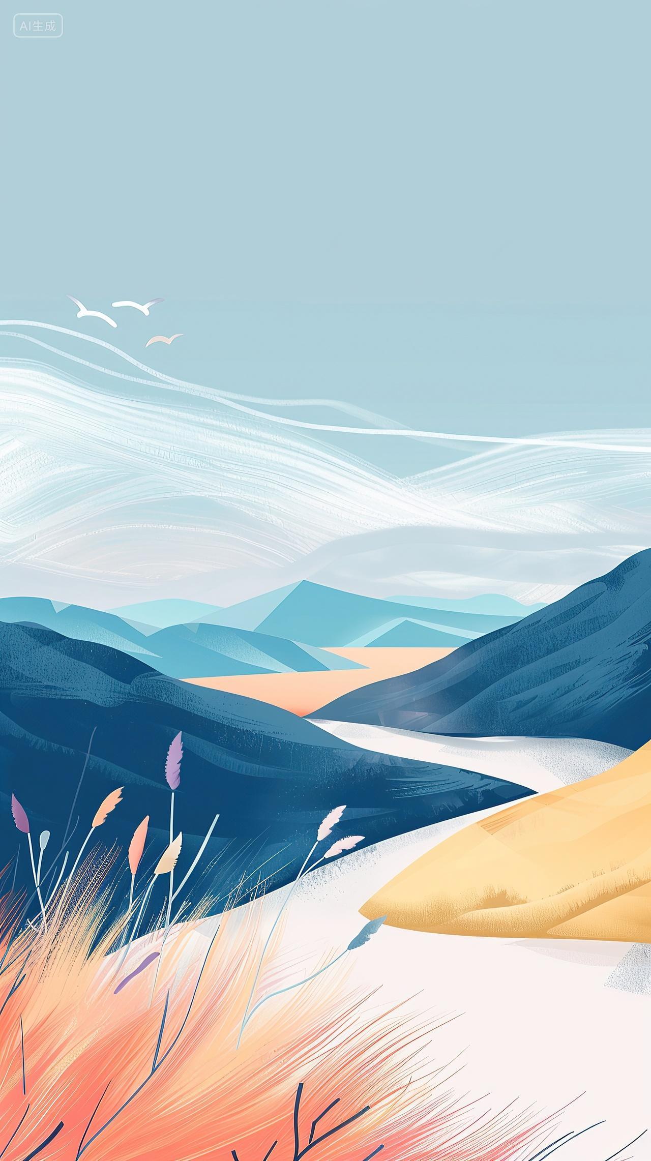 二十四节气小满海报背景芒种背景农作物