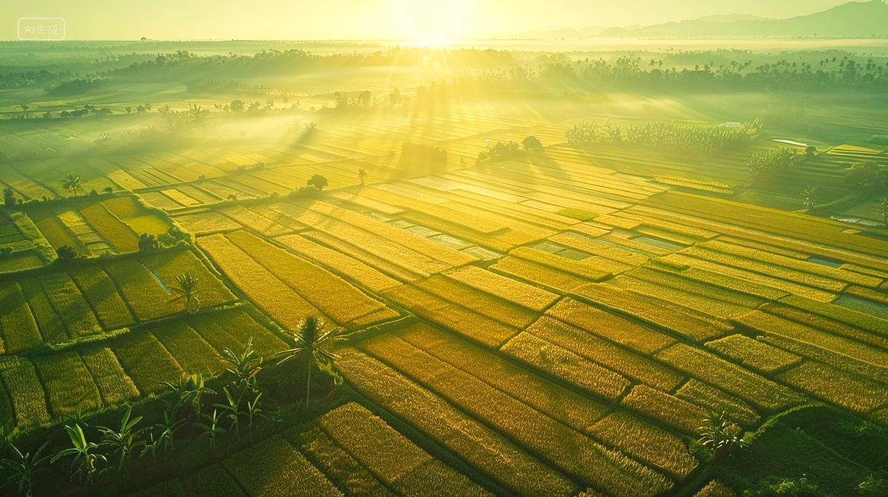 二十四节气芒种背景图芒种节芒种梯田