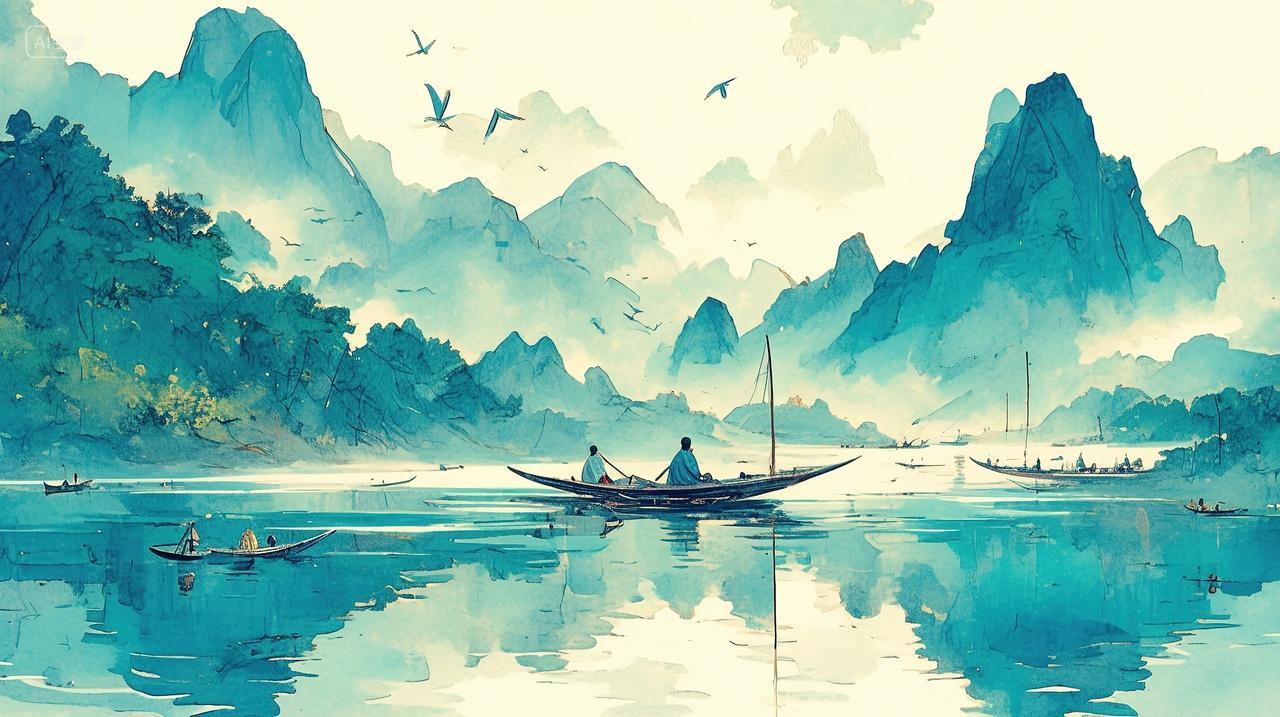 端午节有一条渔船在江上