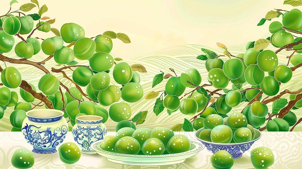 二十四节气芒种青梅水果梅子