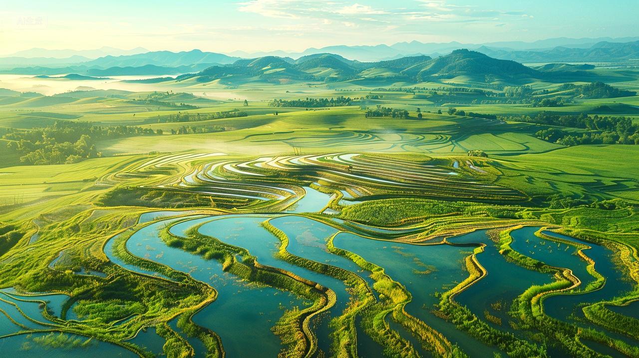 二十四节气小满24节气二十四节气芒种背景图芒种节芒种梯田