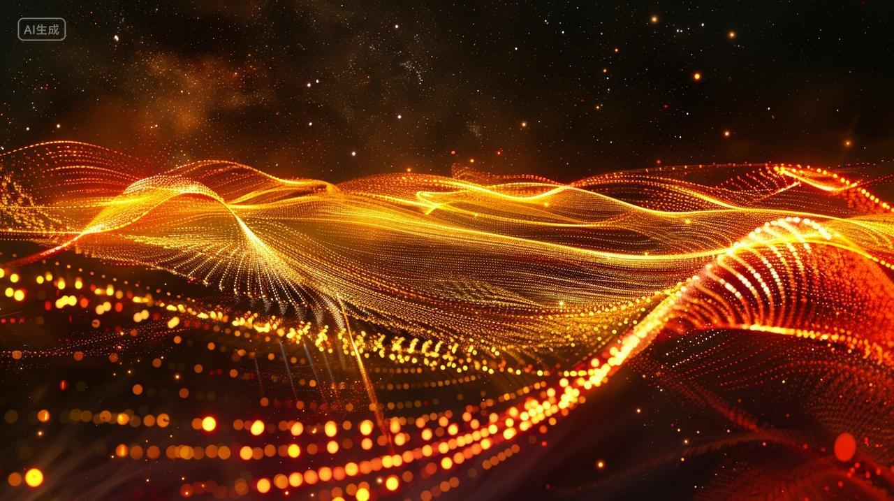 无人机舞夜空明,灯光秀似波浪腾