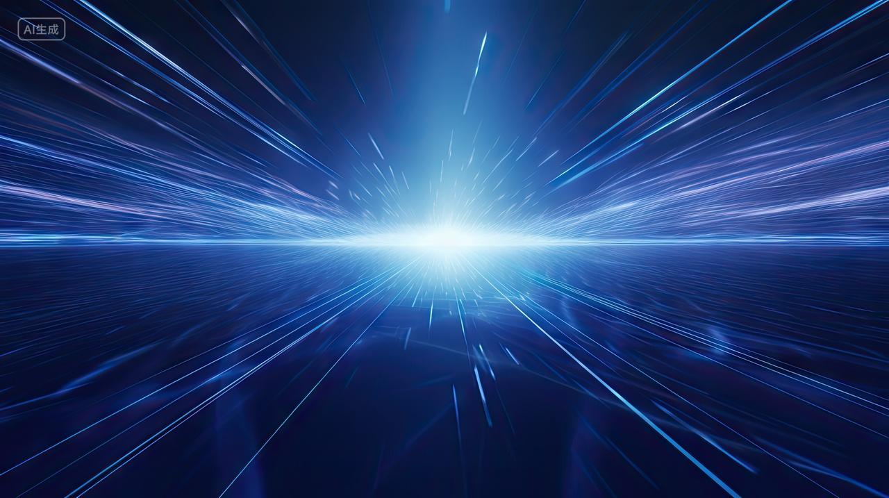 蓝色科技光线穿梭背景概念