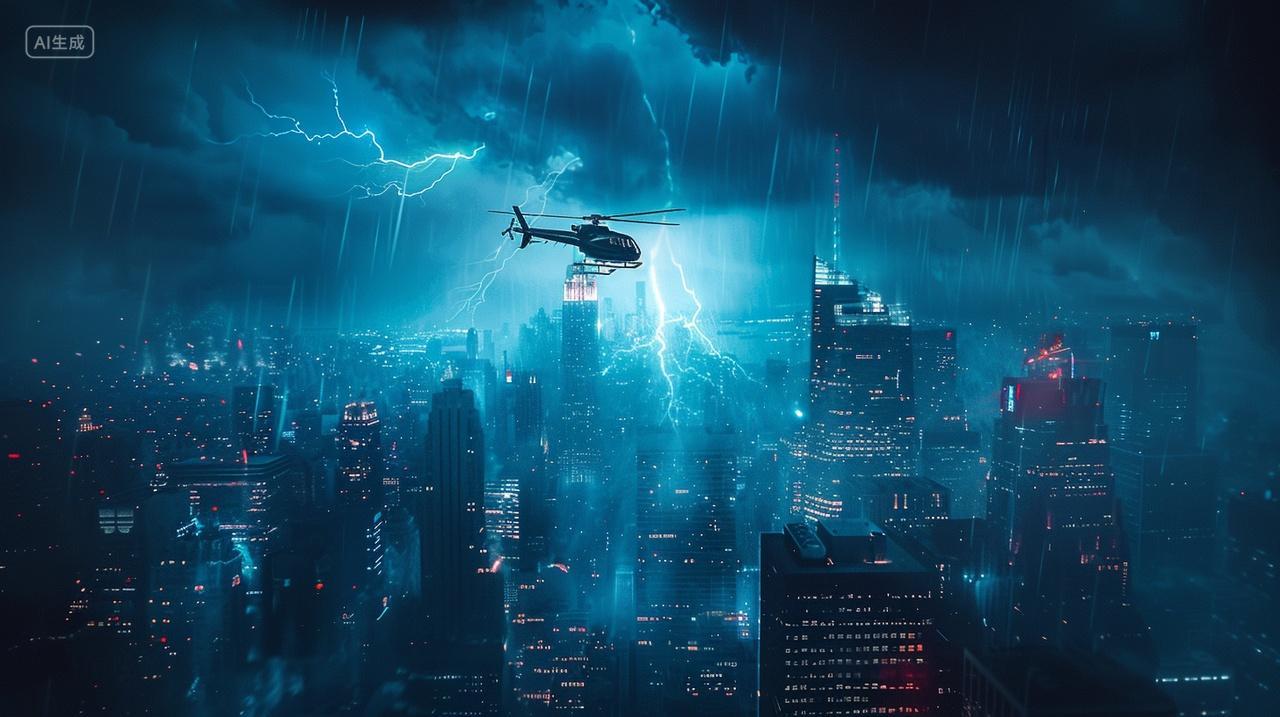 小直升机勇闯雷雨