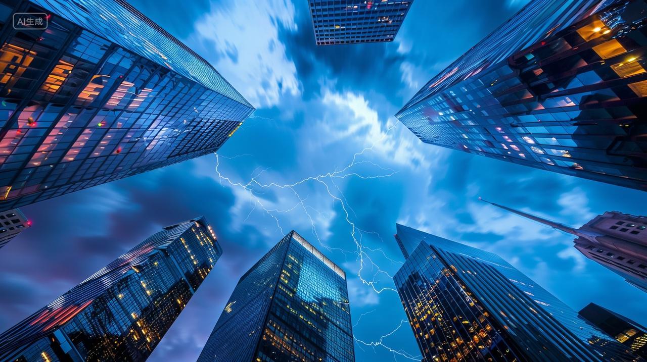 雷电穿梭摩天楼