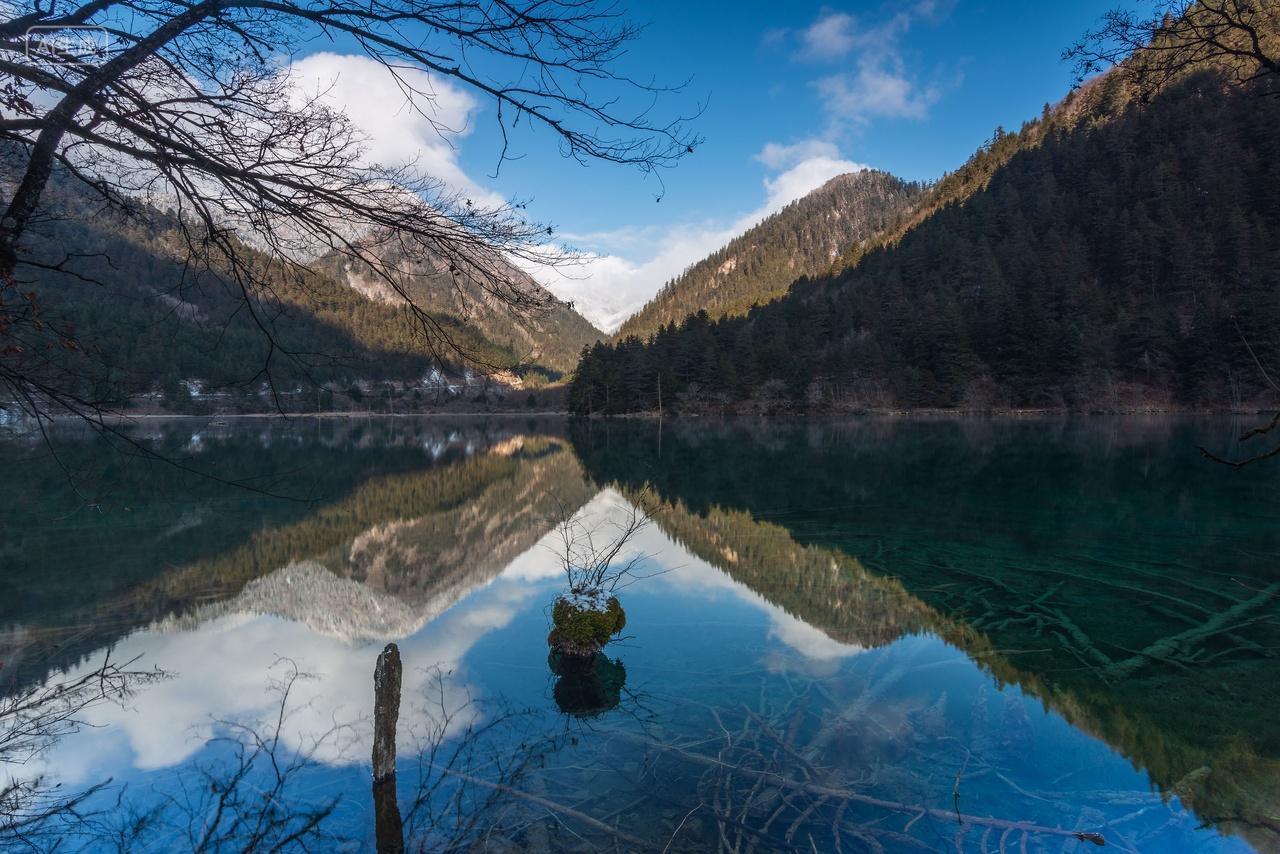 九寨沟冬季风光